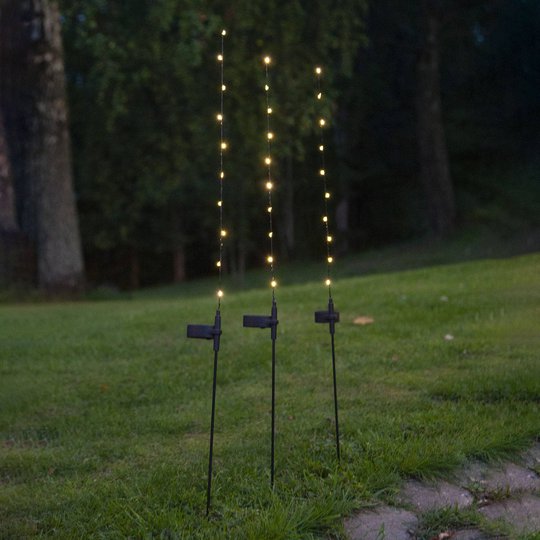 Aurinkokäyttöinen Flexy-LED-valaisin, 3 kpl