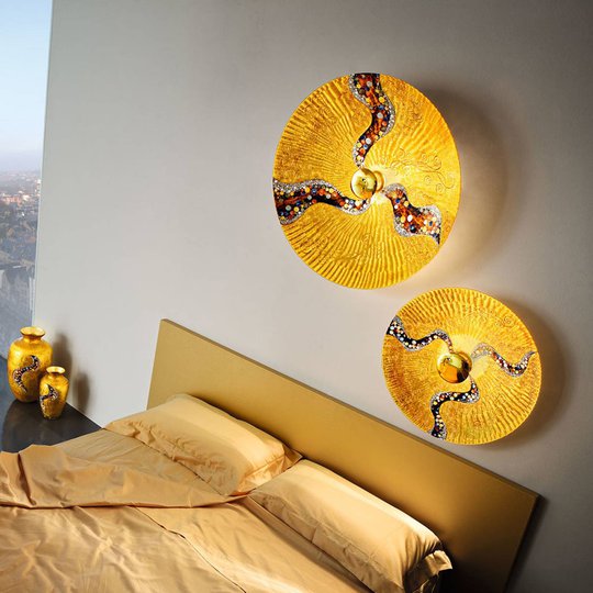 KOLARZ Luna Kiss Gold -seinävalaisin 24 k, Ø 54 cm