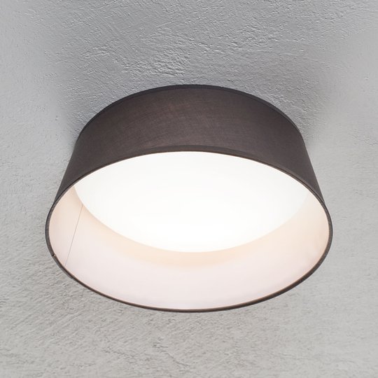 LED-kattovalaisin Ponts, harmaa tekstiilivarjostin