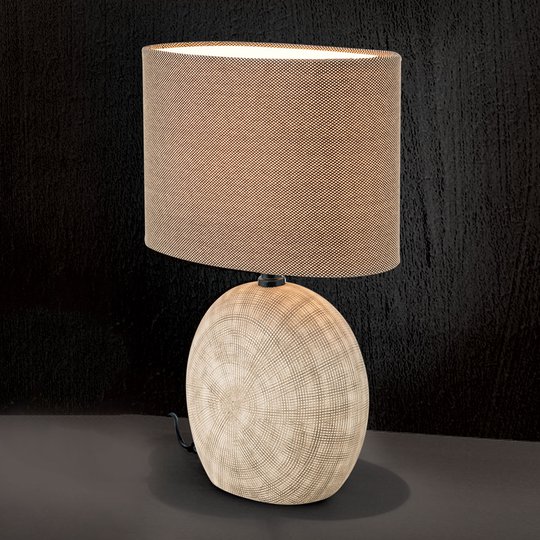 Keraaminen pöytävalaisin Ethno 52 cm ruskea