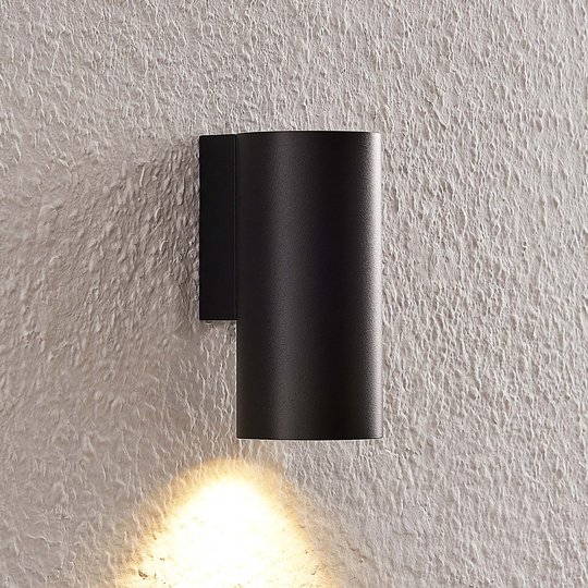 Arcchio Dilana -seinävalo, pyöreä, 1-lamp., musta