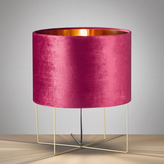 Pöytävalaisin Aura, samettivarjostin, K 43 cm