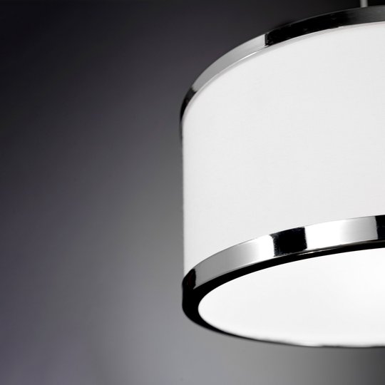 Riippuvalaisin Chiara, 1-lamp., kromi/valkoinen