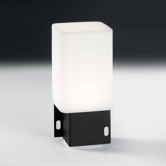 LED-ulkokoristevalaisin Cuadrat - 1 USB antrasitti