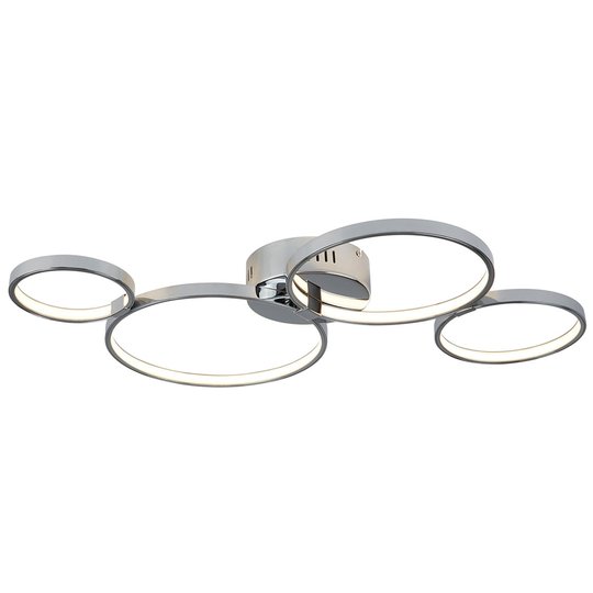 Rengasmainen LED-kattovalaisin Solexa, kromi