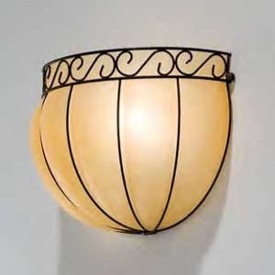 Puolipyöreä Corona-seinävalaisin, 34 cm