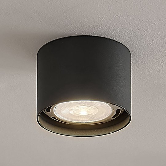 LED-kattospotti Mabel, pyöreä, harmaa