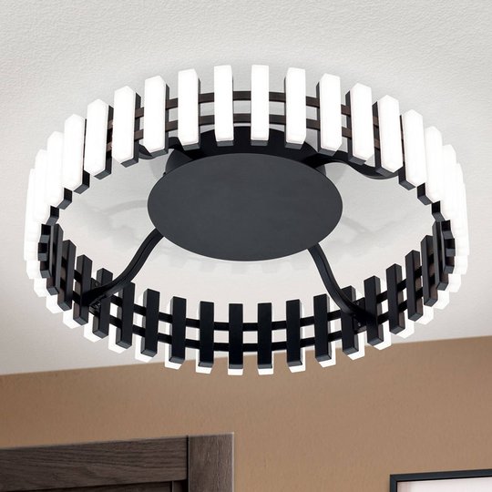 LED-kattovalaisin Mansion, mustavalkoinen Ø 43 cm