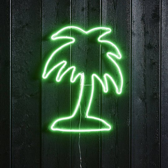 Flatneon Palme -LED-siluetti