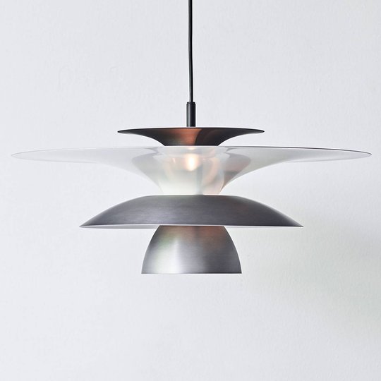 Picasso-LED-riippuvalo, 1-lamp., Ø 38 cm, harmaa