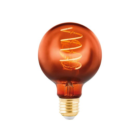 LED-globe-lamppu E27 4W huurrettu kupari Ø 8 cm