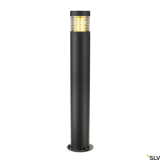 SLV F-POL -pylväsvalo, korkeus 86cm pyöreä antras.
