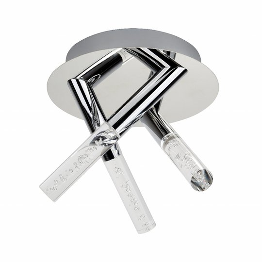 Flush Bubbles -LED-kattovalo, IP44, 3-lamppuinen