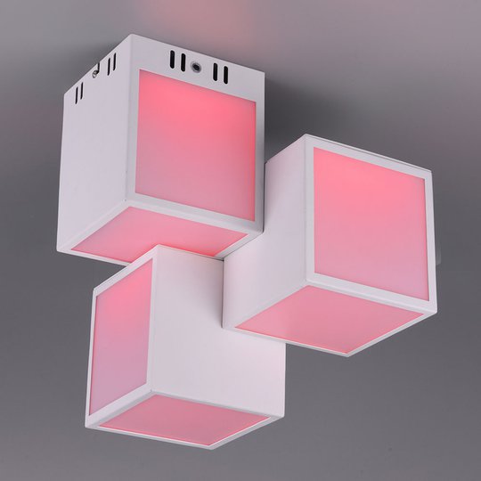 Trio WiZ Oscar LED-kattovalo 30x30cm, valkoinen