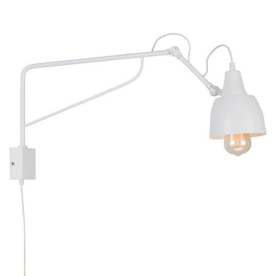 Seinävalaisin 1002, pistoke, 1-lamp., valkoinen