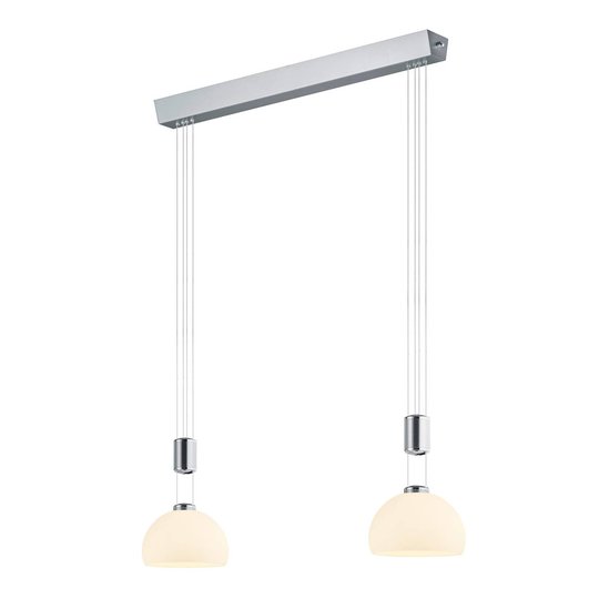 BANKAMP Meisterwerke -riippulamppu 2-lamp. nikkeli