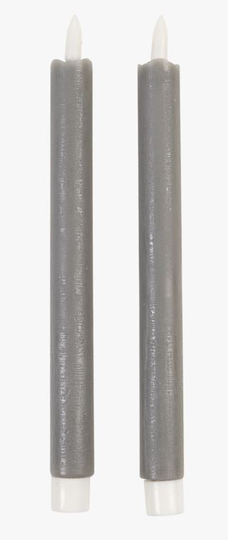 Alora LED-kruunukynttilä harmaa