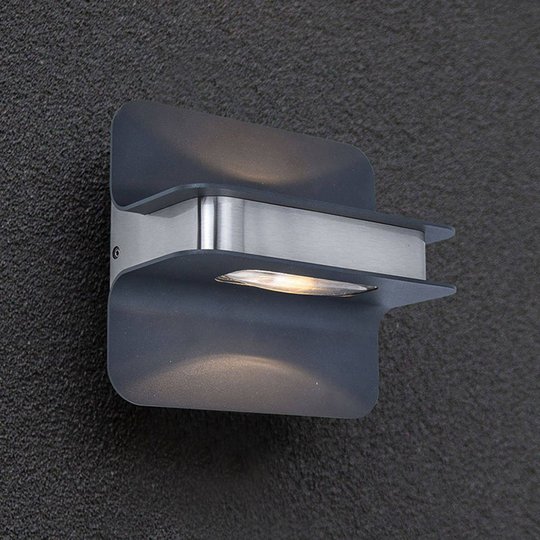 LED-ulkoseinälamppu Hill, ruostumaton teräs