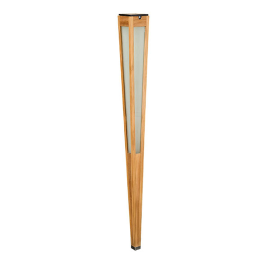Aurinkokäyttöinen LED-soihtu Tecka, 120 cm, tiikki