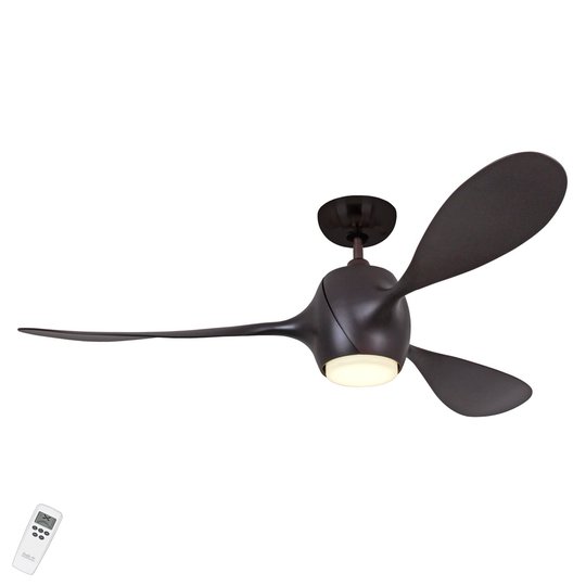Eco Fiore -kattotuuletin led-valolla, pronssi
