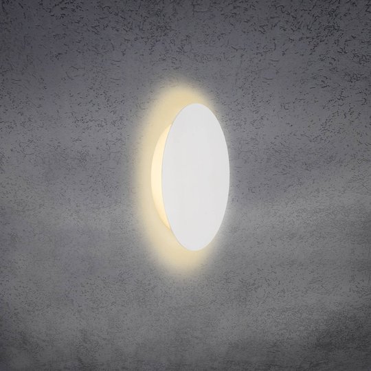 Escale Blade -LED-seinävalo mattavalkoinen Ø 24 cm