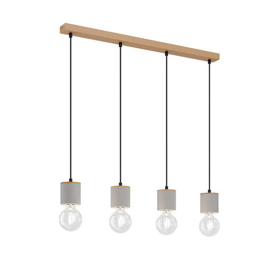 Envolight Jasper -riippuvalo, 4 lamppua, suora