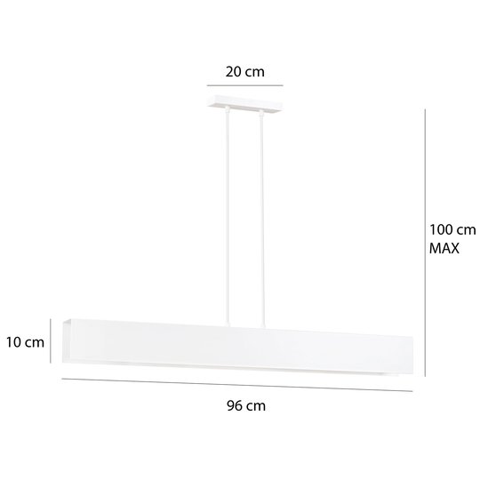Riippuvalo Gentor 4, pituus 96 cm, valkoinen