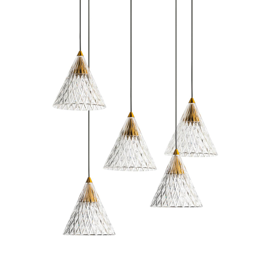 LEDS-C4 Veneto -LED-riippuvalo, 5-lamppuinen kulta