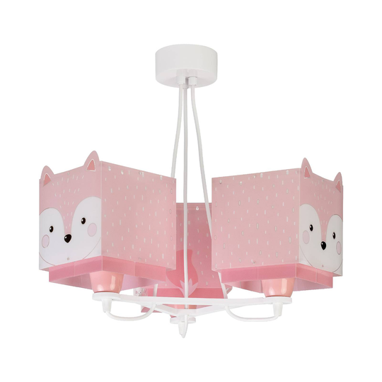 Lastenhuoneen riippuvalo Little Fox, 3-lamppuinen