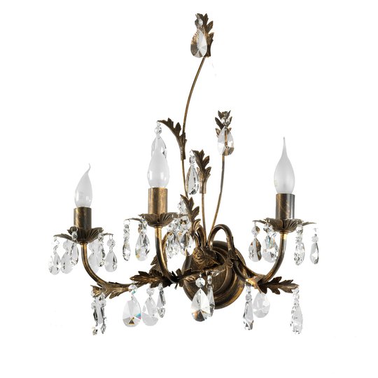 Seinävalaisin Teresa, kattokruunumalli, 3-lamp.