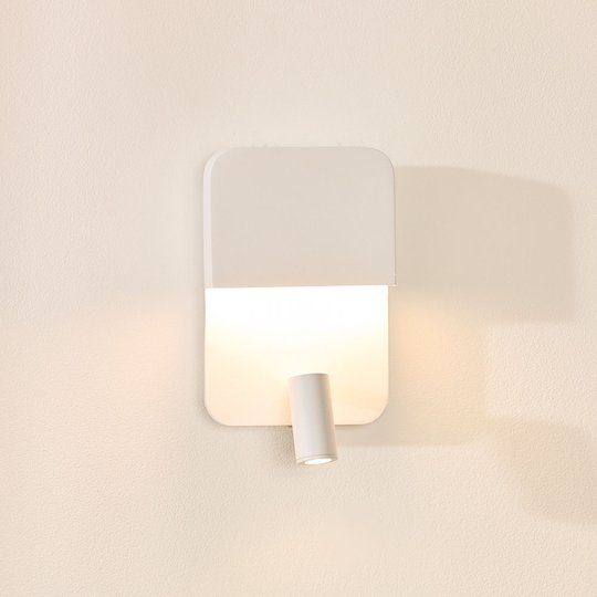LED-seinävalaisin Boxer spotilla, valkoinen
