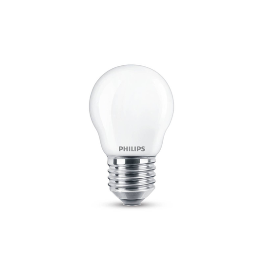 Philips LED-lamppu E27 P45 4,3W 2700K opaali 2 kpl