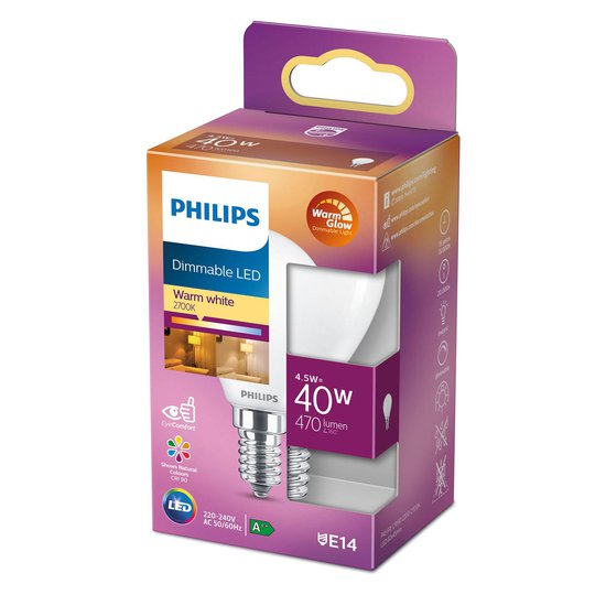 Philips LED Classic WarmGlow E14 P45 4,5W matta