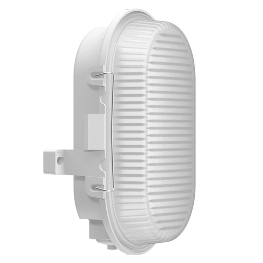 RZB Standard -LED-seinälamppu, muovi, ovaali IP44