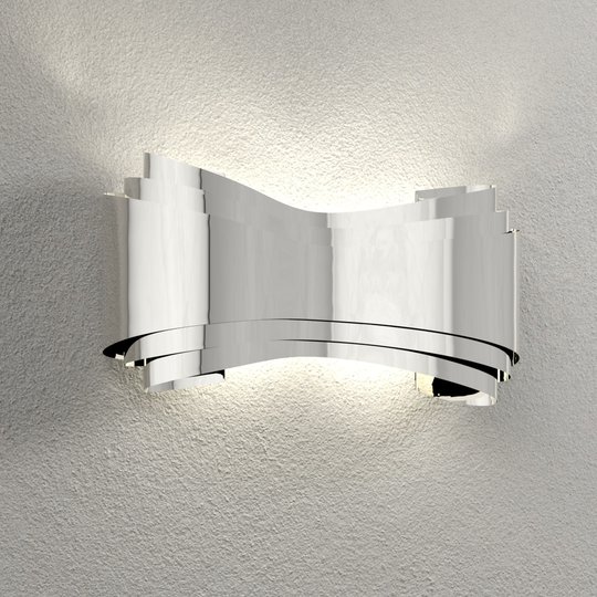 LED-seinävalaisin Ionica teräksestä, kromi