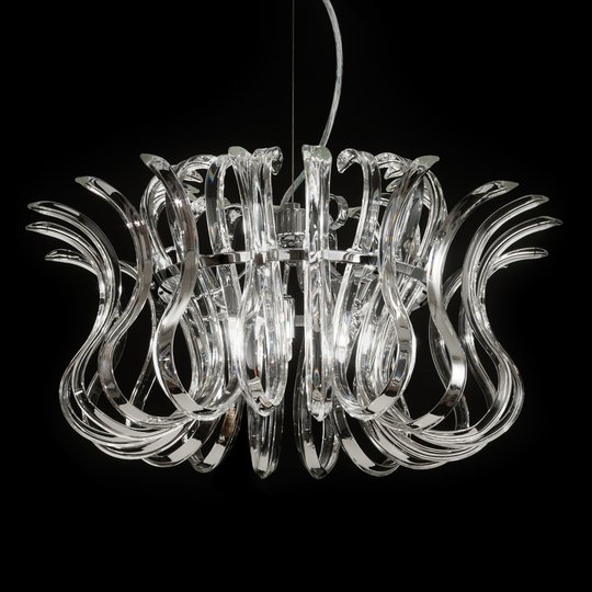 Läpimitta 50 cm - lasiriippuvalaisin Wave