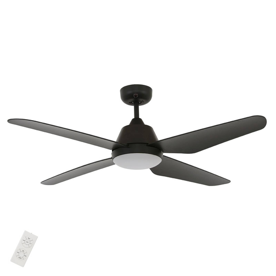 Kattotuuletin Aria jossa LED-valaisin, musta