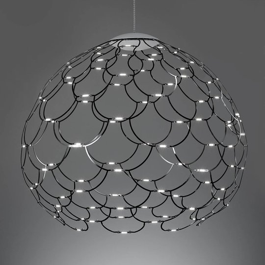 Musta LED-riippuvalaisin Lamoi 80 cm