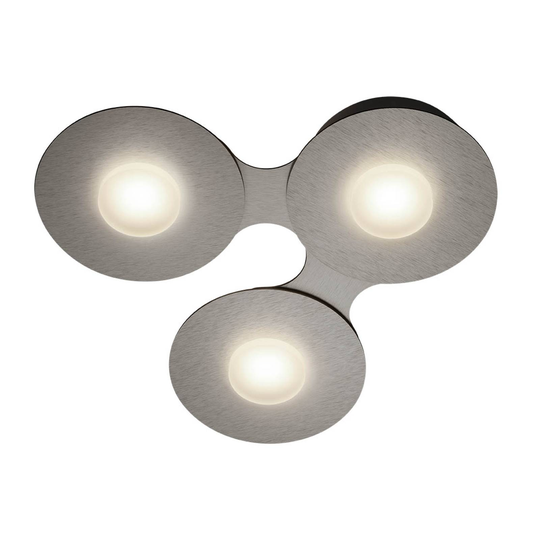 GROSSMANN Disc-LED-kattolamppu, hopeanharmaa, 3x