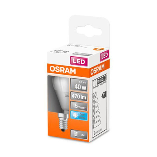OSRAM-LED-golfpallolamppu E14 5,5W 840 Star, matta