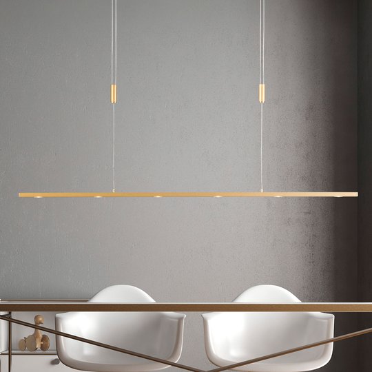Lucande Tolu LED-riippuvalaisin, messinki, 119 cm