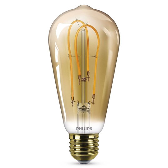 Philips E27 ST64 -LED-lamppu Curved 4W 2 500 K