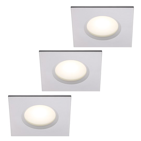 LED-uppovalaisin Clarkson 3 kpl kulmikas valkoinen