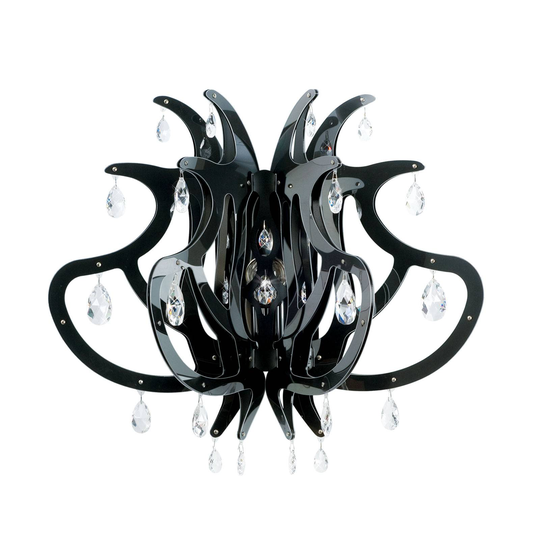Slamp Medusa -design-seinävalaisin, musta