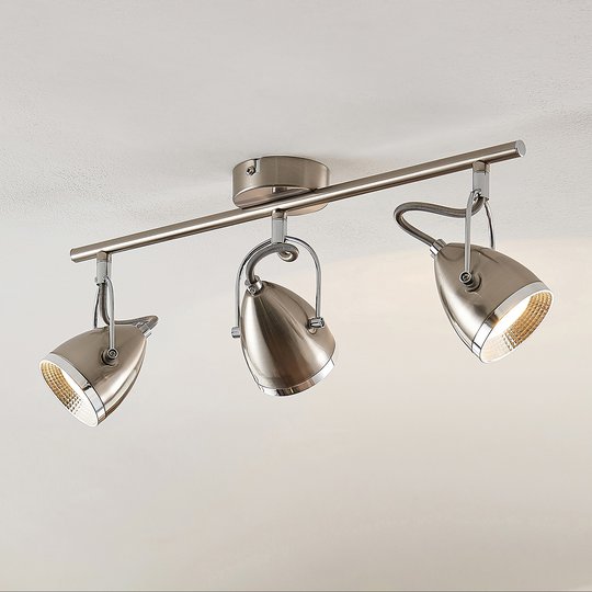 Lindby Jadon LED -kattovalaisin nikkeli, 3-lamp.