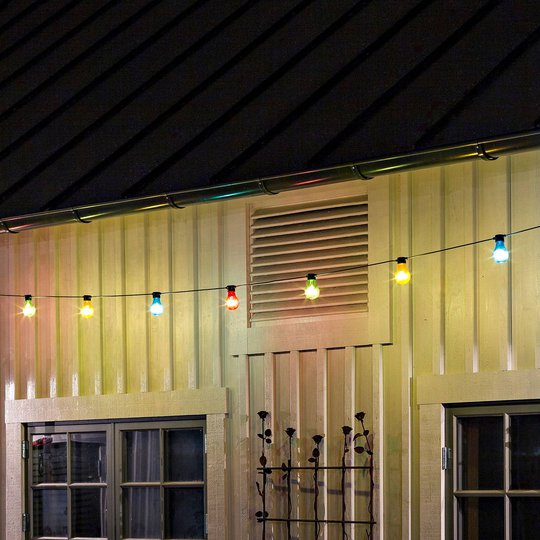 Valoketju Biergarten 20 värikästä LED-lamppua