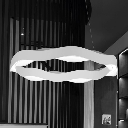 Grok Hello -LED-riippuvalaisin, Ø 63 cm, valkoinen