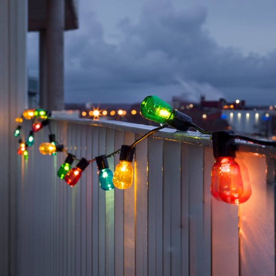 Valoketju Biergarten 40 LED-pisaraa värikäs