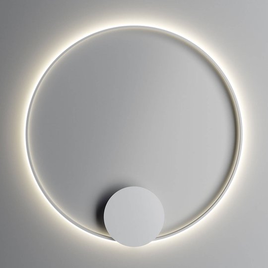 Fabbian Olympic -LED-seinävalo, Ø 110 cm, valk.
