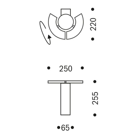 OLIGO Trinity LED-seinävalo, 2 siirrettävää osaa
